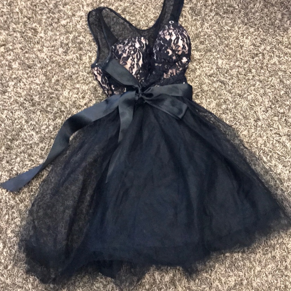 Black fluffy fun dress